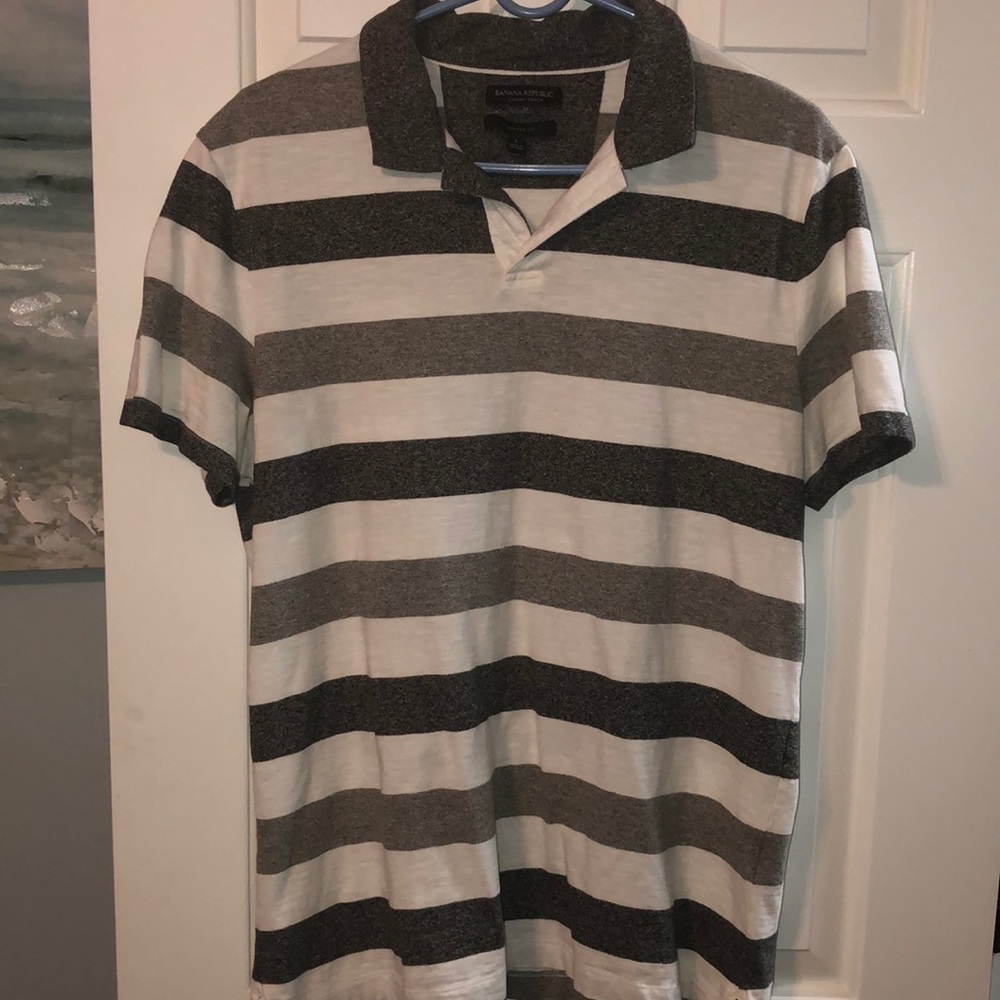 L men's banana republic dress polo